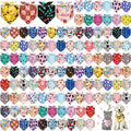 Amylove 120 Pcs Dog Bandanas Bulk Holiday Triangle Dog Pack Puppy Kerchief Bandana Adjustable Pet Scarf for Pet Cat Costume Accessories Decor(Cartoon)