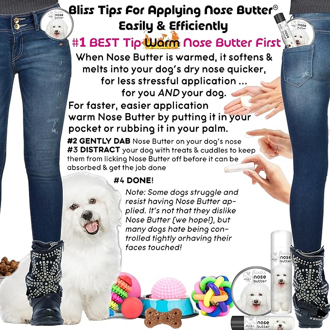 The Blissful Dog Bichon Frise Unscented Nose Butter, 2-Ounce