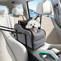 Center Console Dog Car Seat for Small Dogs, Portable Car Booster Seat, Upgrade Puppy Seat with Adjustable Seat Belts, Puppy Carrier Travel Backpack Supports Pets Up to 15 lbs