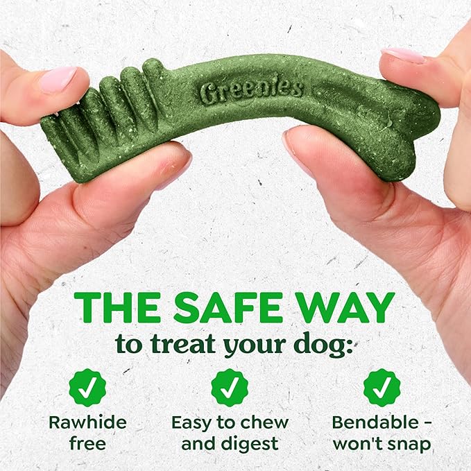 Greenies Veterinarian-Recommended Adult Natural Dental Dog Treats Teenie Size, Original Flavor, Sweet Potato Flavor, and Blueberry Flavor, (3) 12 oz. Packs, 129 Count