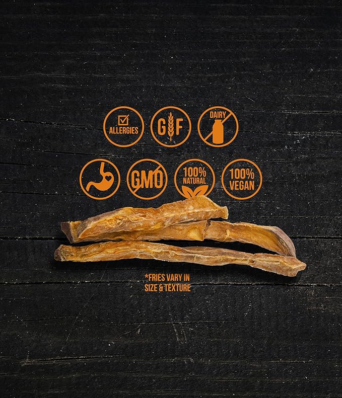 Wholesome Pride, 100% All-Natural Single Ingredient, Soft, USA-Sourced Dog Treats, Sweet Potato Fries 8oz