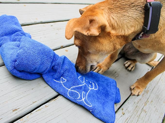 Dog Enrichment Puzzle Toy – Snuffle Mat Alternative for Dogs, Interactive Sniffing & Mental Stimulation Toy, Boredom Buster Nose Work Toy, Washable Microfiber Treat Towel, GreenStd