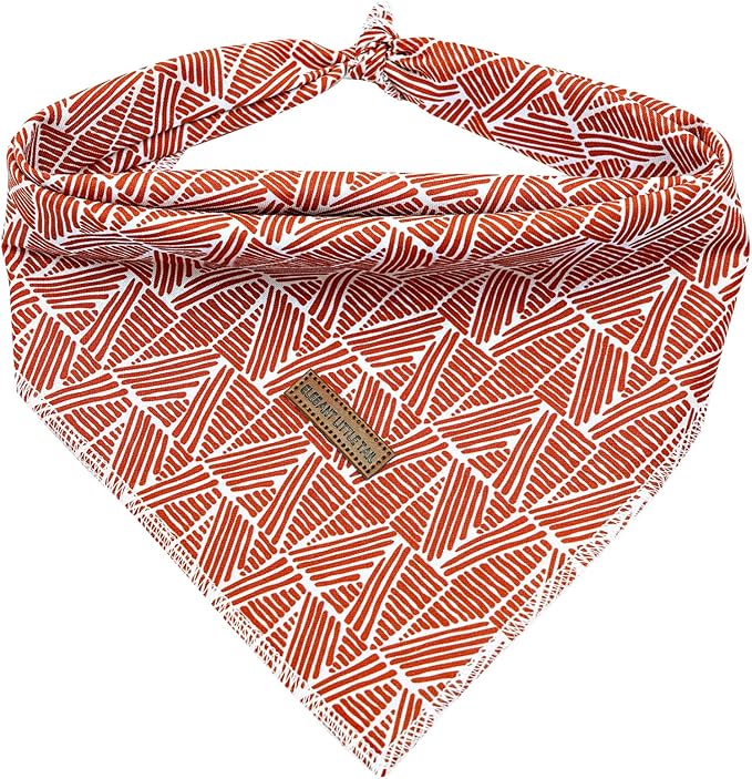 Elegant Little Tail Dog Bandana, Fall Halloween Adjustable Scarf Handkerchief Bib for Small Large Dogs, Boy Girl Square Kerchief