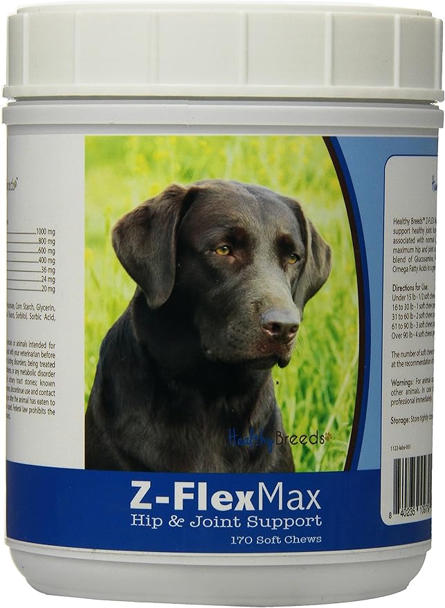 Healthy Breeds Labrador Retriever Z-Flex Max Hip and Joint Soft Chews 170 Count