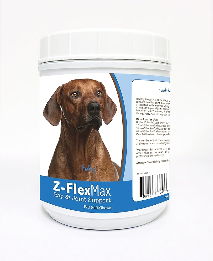 Healthy Breeds Rhodesian Ridgeback Z-Flex Max Hip and Joint Soft Chews 170 Count