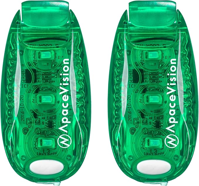 EverLightFX USB Rechargeable LED Safety Light (2 Pack) by Apace - Super Bright Bike Tail Light Works Brilliantly as Running Light for Joggers, Pets, Bicycle Strobe or Rear Clip On Lights
