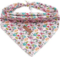 Elegant Tail Little Dog Bandana, Christmas Holiday Bib Scarf Washable Square Dog Kerchief for Small to Large Dogs