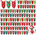 Preboun 100 Pcs Christmas Dog Bandanas Bulk Xmas Bandanas for Dogs Triangle Kerchief Bibs Scarf for Pet Xmas Costume Photo Props Accessories Pet Shops Adoption Events, 25 Styles(19.7 x 13.8 x 13.8)