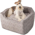Snoozer Dog Car Seat: Lookout I Dog Booster Car Seat for Pets up to 25lbs, Helps Alleviate Travel Sickness & Fear for Dogs, Removable Washable Cover – Merlin Linen, Size Medium