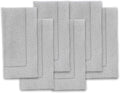 Solino Home Linen Napkins Set of 6 - Classic Hemstitch 100% Pure Linen Soft Grey Dinner Napkins Cloth 20 x 20 Inch for Winter, New Year - Handcrafted and Machine Washable