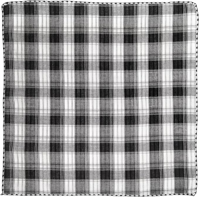 Double Layers Two Tones Dog Cotton Square Bandana Bibs Scarf Kerchief for Small Medium Dogs Boy or Girl - DCB05 B&G